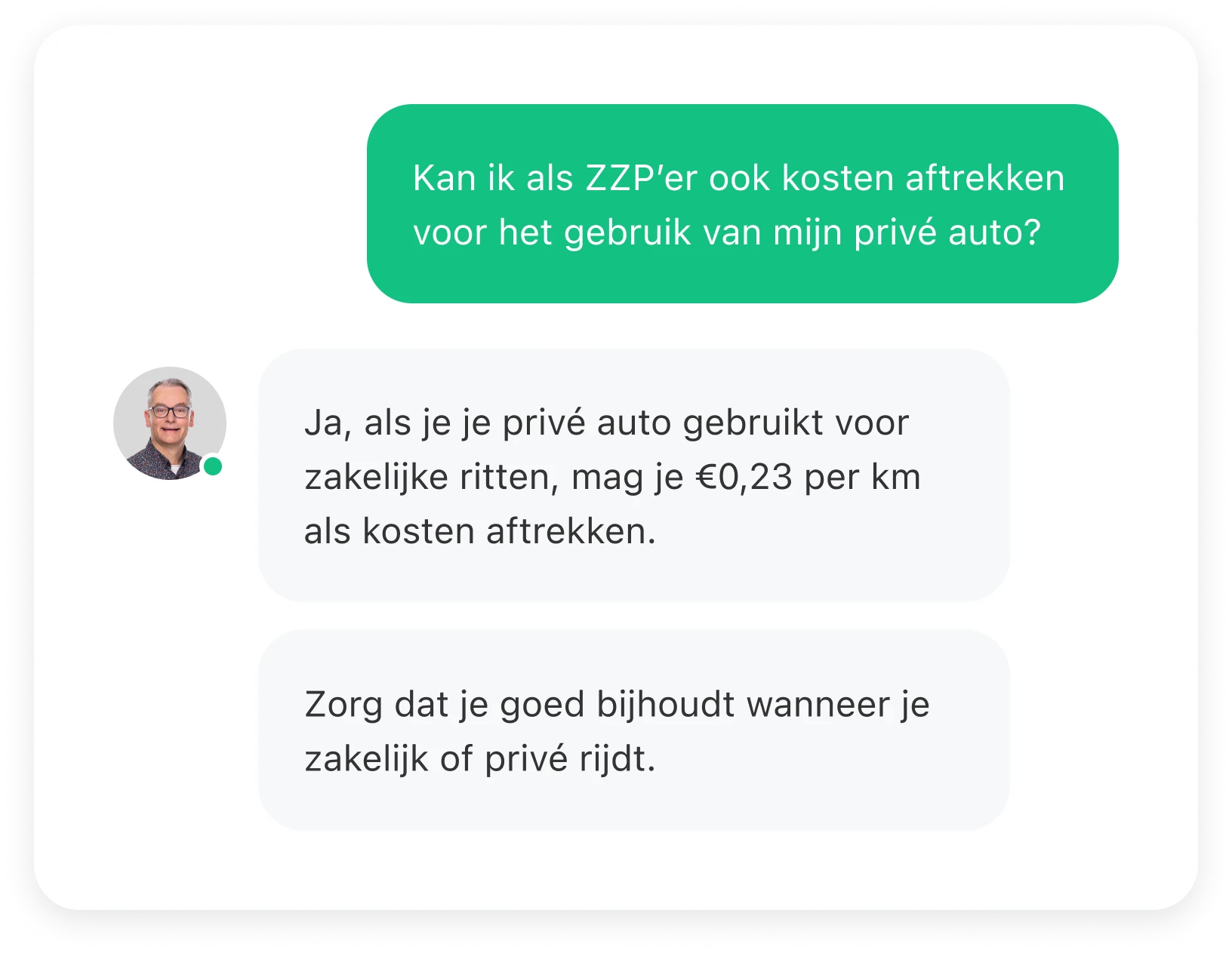 Persoonlijk contact met je boekhouder voor al je vragen
